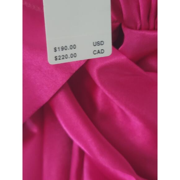 NEW Anthropologie Maeve Bow-Tie Pink Satin Mini Dress - Size 4 - Picture 8 of 8